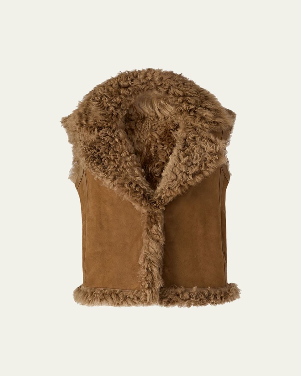 Kasia Reversible Shearling Leather Vest